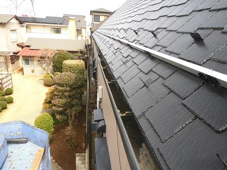 高所作業車からの角度で撮影した施工全景