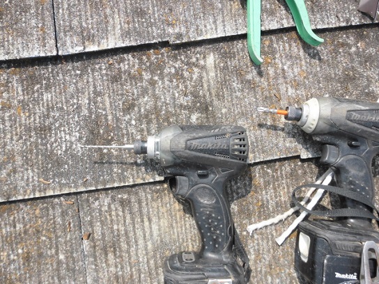 棟交換工事完了後の屋根全景