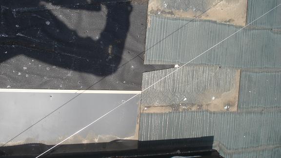 トップライトまわりの谷樋・コロニアル接合部の状態確認