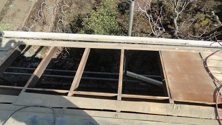 軒天張り替え・野地板補強後の状態